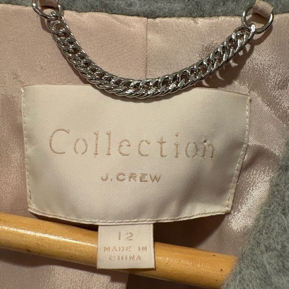 J. Crew Collection Brushed Wool Gray Double-Breasted Coat - Picture 8 of 11